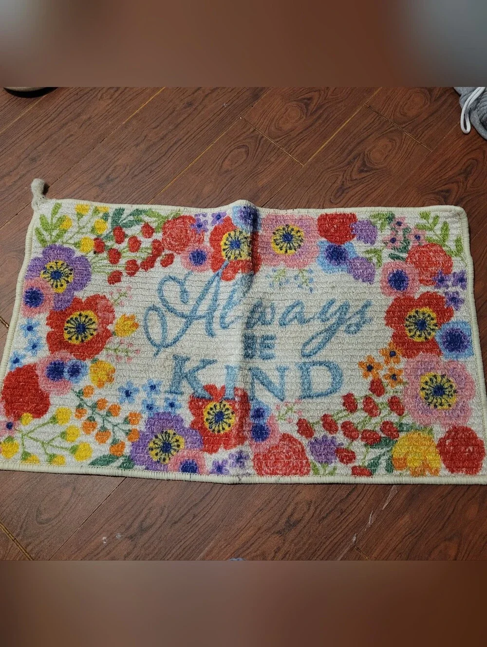 Welcome Friends Floral Accent Rug - Multicolor